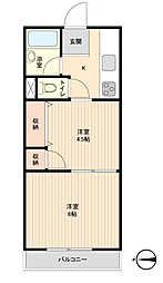 双葉コーポ 2Kの間取図画像