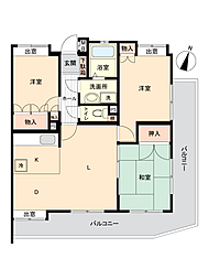 クローバーマンション花畑2 3LDKの間取図画像