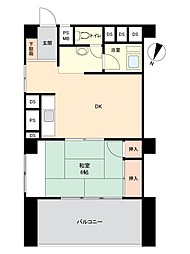 ニックハイム南越谷 1DKの間取図画像