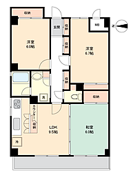 イーストセブンヒルズ 3DKの間取図画像
