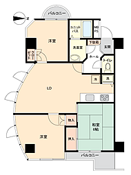 郡山ダイカンプラザ 3LDKの間取図画像