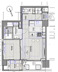 パロス築地 1LDKの間取図画像