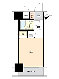 日神パレステージ藤沢 ワンルームの間取図画像