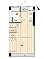 日吉第5コーポ別館 1DKの間取図画像