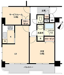ワコーレ四ツ木 1SLDKの間取図画像