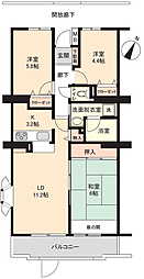チサンマンション北鴻巣 3LDKの間取図画像