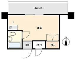日神パレステージ錦糸町第2 ワンルームの間取図画像