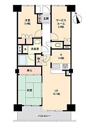 藤和シティコープ沼津2 2SLDKの間取図画像