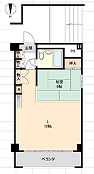 リゾード美浜マリーン 1LDKの間取図画像
