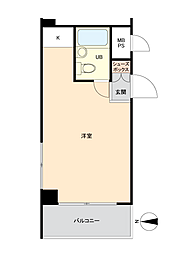 朝日プラザ金沢カレッジスクェア1 1Kの間取図画像