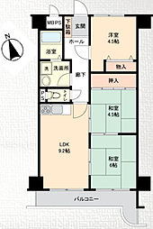 マスターズ・エル岩出 3LDKの間取図画像