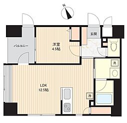 リヴェール池袋 1LDKの間取図画像