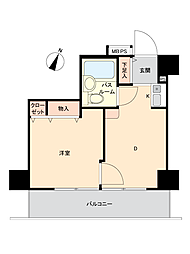 ライオンズマンション川崎第11 1Kの間取図画像