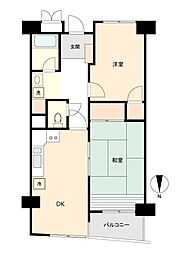 メゾン茨木西駅前 2DKの間取図画像