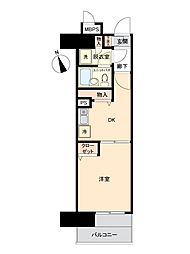 ライオンズマンション水戸新荘 1Kの間取図画像