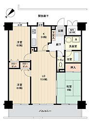 プレジデント皇神串山公園 3LDKの間取図画像