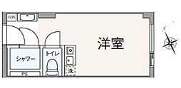 六本木ユニハウス ワンルームの間取図画像