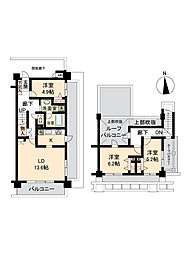 キャッスル峰壱番館 3LDKの間取図画像