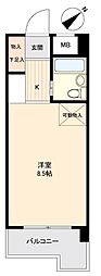 ホワイトパレス山口1番館 ワンルームの間取図画像