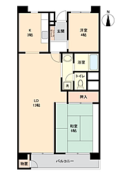 取手中央タウンA 2LDKの間取図画像