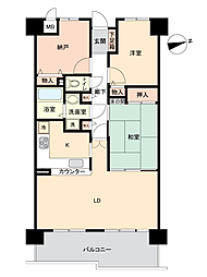 セザール岡南 2SLDKの間取図画像