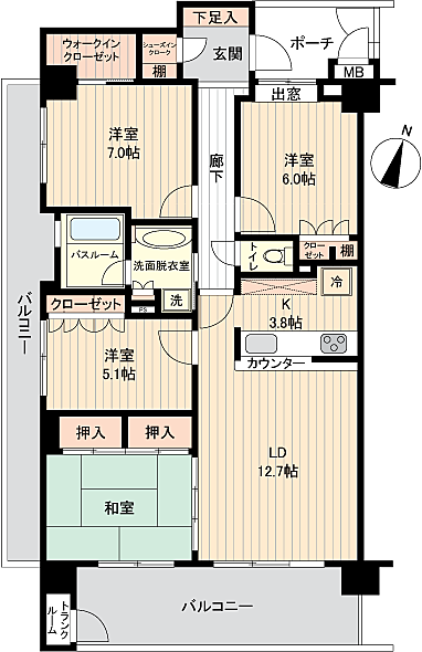 間取りを拡大表示