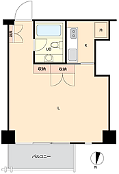 シーボニアマンションD棟 1Kの間取図画像