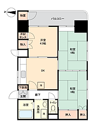 グリーンパーク古河1 3DKの間取図画像