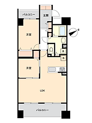 プラネ三軒茶屋 2LDKの間取図画像
