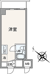 ヴィラコート港南丸山台 ワンルームの間取図画像