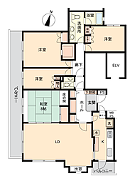 パシフィックパレス大磯 4LDKの間取図画像