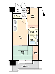 ライオンズマンション善知鳥 1SLDKの間取図画像