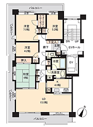 パークシティ本牧G棟 3LDKの間取図画像
