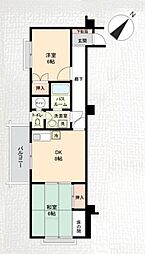 マンション南熱海 2LDKの間取図画像