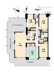 大磯丘の上テラス 4LDKの間取図画像