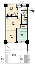 ライオンズガーデン青梅 3DKの間取図画像