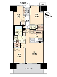 パークホームズ千葉 3LDKの間取図画像
