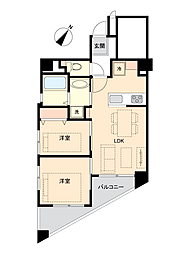 コリーヌ緑が丘 2LDKの間取図画像
