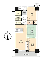 パレ・ロワイヤル吉田 3LDKの間取図画像