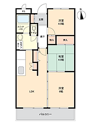 プレステージ東高松 3LDKの間取図画像
