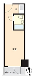 歌舞伎町ダイヤモンドパレス ワンルームの間取図画像