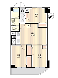 上福岡グロリアハイツ 3LDKの間取図画像