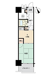 ライオンズマンション片瀬白田 ワンルームの間取図画像