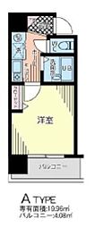 グランピアマンション長崎 1Kの間取図画像