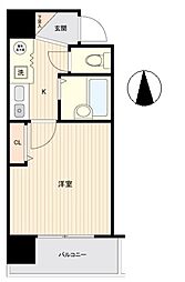 グランピアマンション長崎 1Kの間取図画像