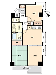 ライオンズマンション東所沢第3 3DKの間取図画像