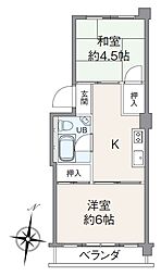 メゾン寿橋 2Kの間取図画像
