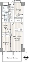 グランドメゾン朝比奈 2SLDKの間取図画像