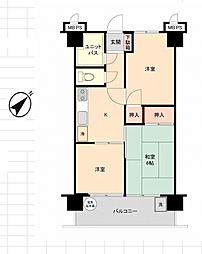 日興パレス羽田 3Kの間取図画像