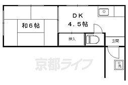 リッチモンド岡崎 2階1Kの間取り